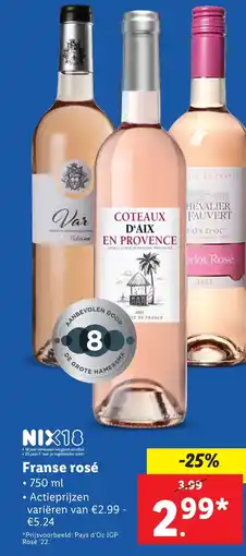 Lidl Franse rosé aanbieding