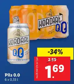 Lidl Pils 0.0 aanbieding