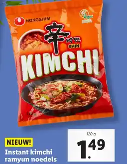 Lidl Instant kimchi ramyun noedels aanbieding