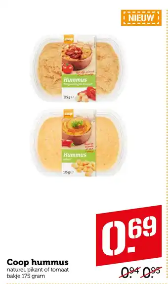 Coop Coop hummus 175 gram aanbieding