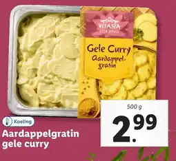 Lidl Aardappelgratin gele curry aanbieding