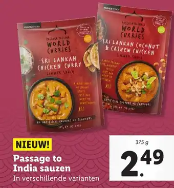 Lidl Passage to India sauzen aanbieding