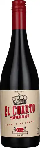 Drankdozijn El Cuarto Tempranillo Rioja 75CL aanbieding