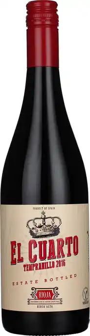 Drankdozijn El Cuarto Tempranillo Rioja 75CL aanbieding