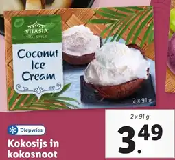 Lidl Kokosijs in kokosnoot aanbieding
