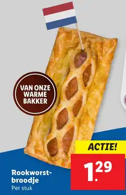 Lidl Rookworst broodje aanbieding