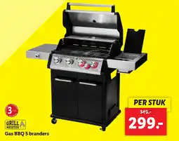 Lidl Gas BBQ 5 branders aanbieding