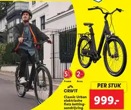 Lidl Classic Urban elektrische fiets ketting aandrijving aanbieding