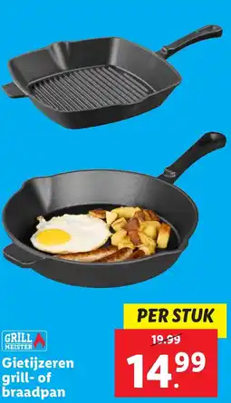 Lidl Gietijzeren grill of braadpan aanbieding