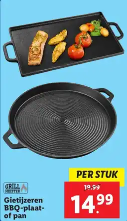 Lidl Gietijzeren BBQ-plaat of pan aanbieding