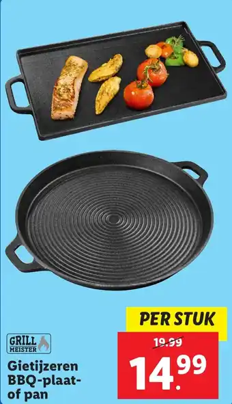 Lidl Gietijzeren BBQ-plaat of pan aanbieding