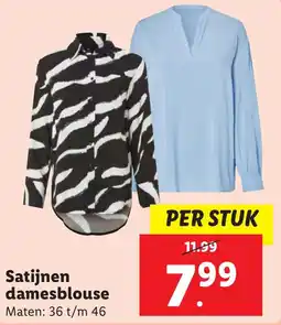 Lidl Satijnen damesblouse aanbieding