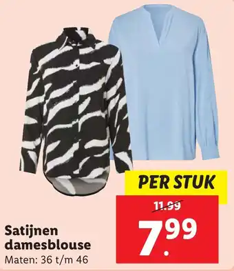 Lidl Satijnen damesblouse aanbieding