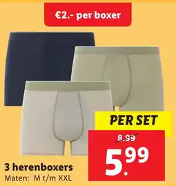 Lidl 3 herenboxers aanbieding