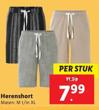 Lidl Herenshort aanbieding