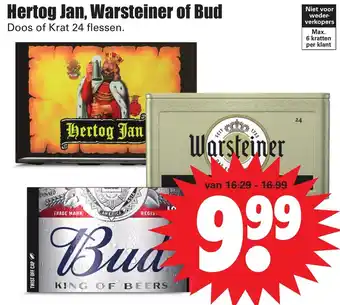 Dirk Hertog Jan, Warsteiner of Bud aanbieding