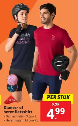 Lidl Dames of herenfietsshirt aanbieding