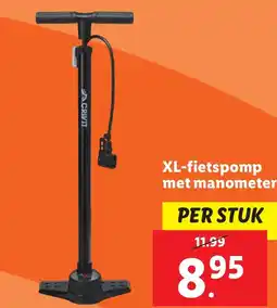 Lidl XL fietspomp met manometer aanbieding