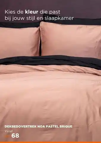 TotaalBED Dekbedovertrek Noa Pastel Brique | aanbieding