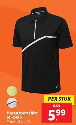 Lidl Herensportshirt of polo aanbieding