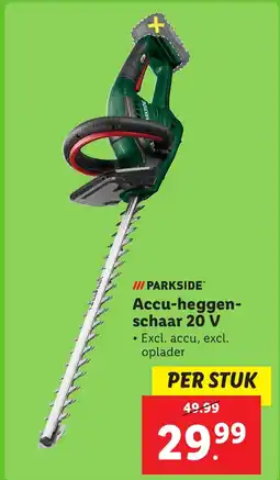 Lidl Parkside  Accu heggen  schaar 20 V aanbieding