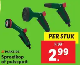 Lidl Parkside Sproeikop of pulsspuit aanbieding