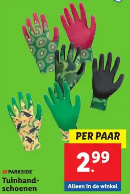 Lidl Parkside Tuinhand schoenen aanbieding