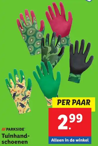 Lidl Parkside Tuinhand schoenen aanbieding