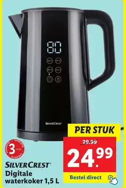 Lidl Silvercrest Digitale Bestel direct waterkoker 1,5 L aanbieding