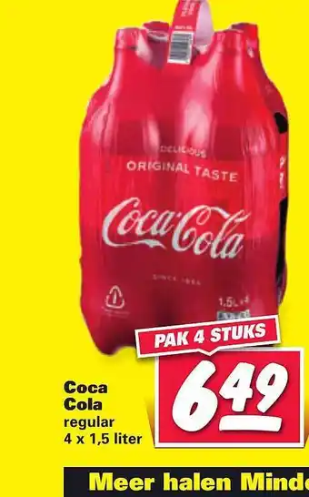 Nettorama Coca cola regular 4x1.5 liter aanbieding