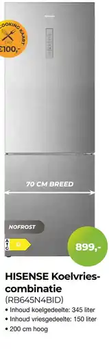 EP Beerepoot Hisense koelvries combinatie aanbieding