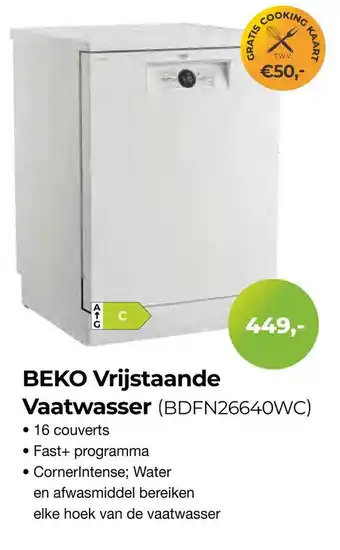 EP Beerepoot Beko vrijstaande vaatwasser aanbieding