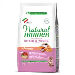 Zooplus 2x 1,5kg Zalm Naturel Trainer Kitten brokken Kat aanbieding