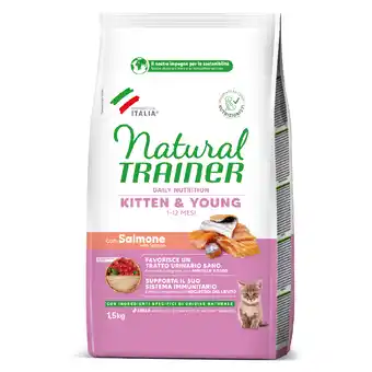 Zooplus 2x 1,5kg Zalm Naturel Trainer Kitten brokken Kat aanbieding