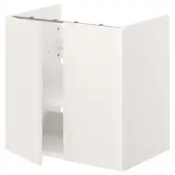IKEA Enhet Onderkast wastafel met plank/deuren, wit, 60x42x60 cm aanbieding