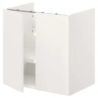 IKEA Enhet Onderkast wastafel met plank/deuren, wit, 60x42x60 cm aanbieding