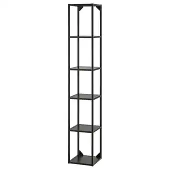IKEA Enhet Hoog kastelement met planken, antraciet, 30x30x180 cm aanbieding
