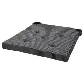 IKEA Justina Stoelkussen, zwart, 42/35x40x4 cm aanbieding