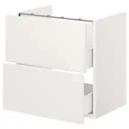 IKEA Enhet Onderkast voor wastafel met 2 lades, wit, 60x42x60 cm aanbieding