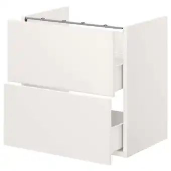 IKEA Enhet Onderkast voor wastafel met 2 lades, wit, 60x42x60 cm aanbieding