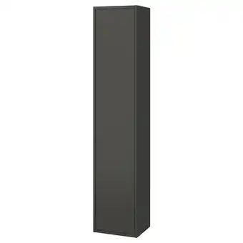IKEA HavbÄck Hoge kast met deur, donkergrijs, 40x35x195 cm aanbieding