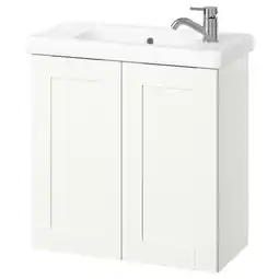 IKEA Enhet / tvÄllen Wastafelkast m deuren/wastfl/kraan, wit/wit frame, 64x33x65 cm aanbieding