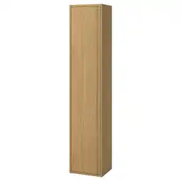 IKEA ÄngsjÖn Hoge kast met deur, eikenpatroon, 40x35x195 cm aanbieding
