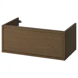 IKEA ÄngsjÖn Wastafelkast met lade, bruin eikenpatroon, 80x48x33 cm aanbieding