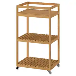 IKEA RÅgrund Kastje op wielen, bamboe, 42x33x76 cm aanbieding