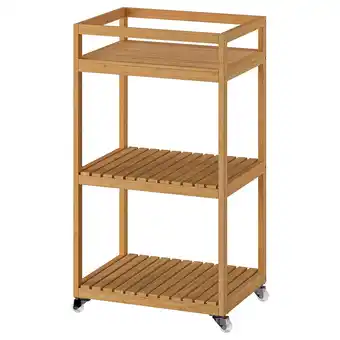 IKEA RÅgrund Kastje op wielen, bamboe, 42x33x76 cm aanbieding