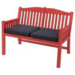 IKEA PÄronholmen Bank met rugleuning, buiten, rood/järpön/duvholmen antraciet aanbieding