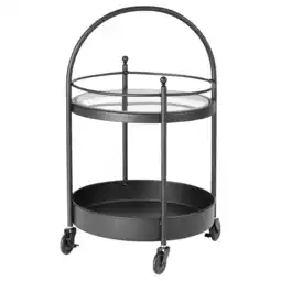 IKEA FrÖsjÖn Kastje op wielen, zwart, 55x35 cm aanbieding