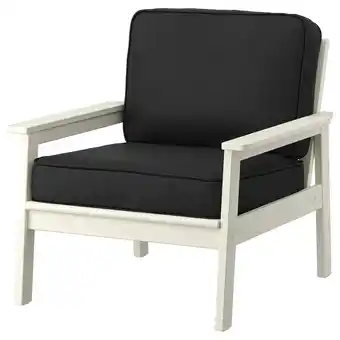 IKEA Bondholmen Fauteuil, buiten, wit/beige/järpön/duvholmen antraciet aanbieding