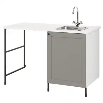 IKEA Enhet Was, antraciet/grijs frame, 139x63.5x90.5 cm aanbieding